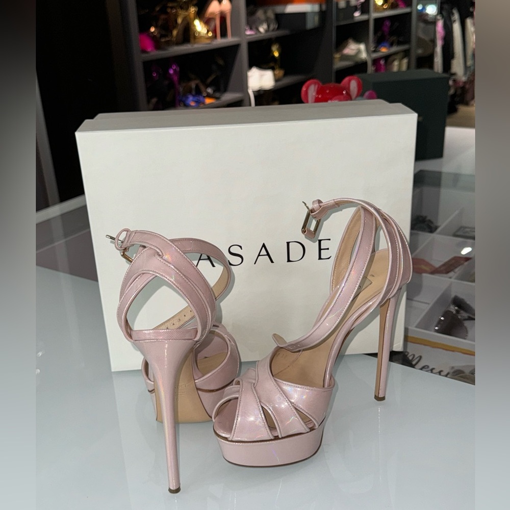 Casadei Flora Platform Sandals Size 38 - Picture 8 of 9